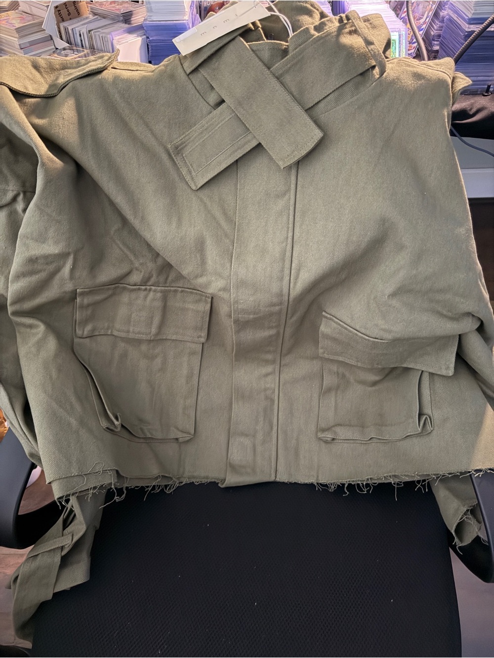 MNML Military Field Jacket in Olive Green